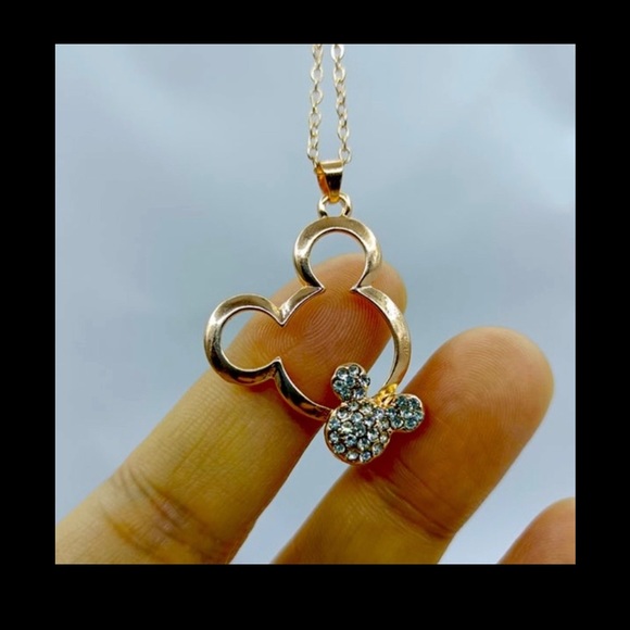 Rose Gold Plated Mickey Mouse Necklace - NWOT - Picture 8 of 9